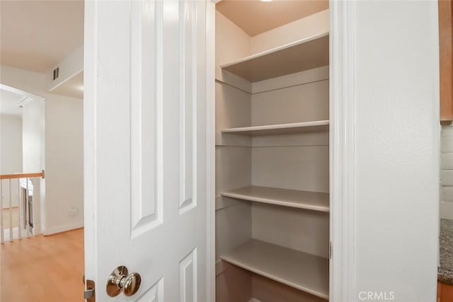 closet featuring visible vents