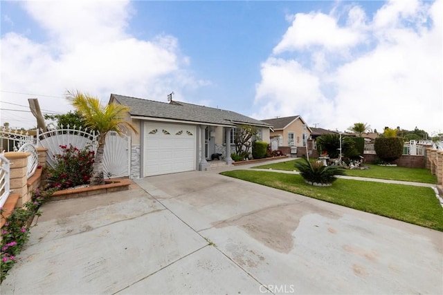 12005 Washington Blvd, Whittier, CA 90606 - single story home featuring driveway, an attached garage, a gate, and stucco siding