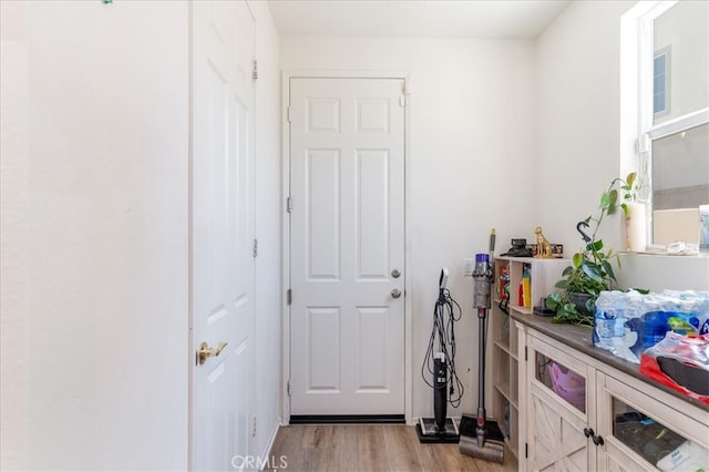 interior space featuring light wood-style flooring