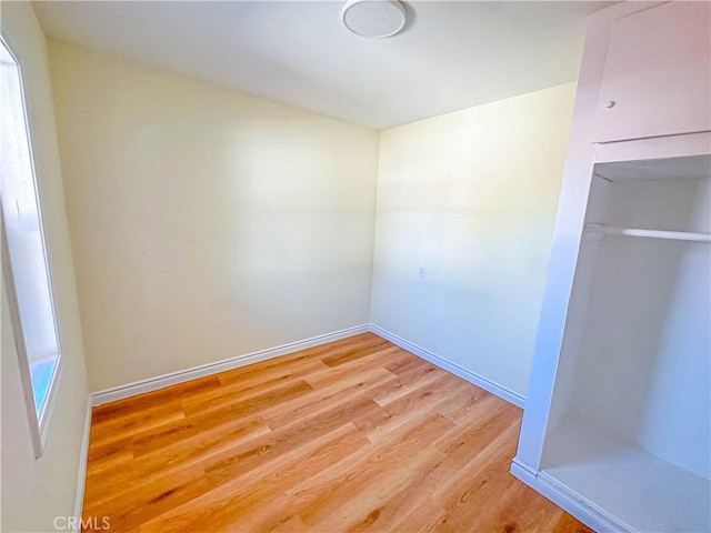 4709 Bresee Ave, Baldwin Park, CA 91706 - interior space featuring baseboards, a closet, and light wood finished floors