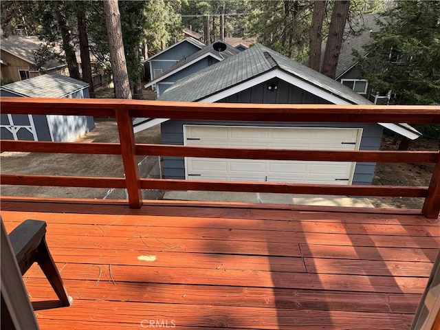 31347 Oakleaf Dr, Running Springs, CA 92382 - view of wooden deck