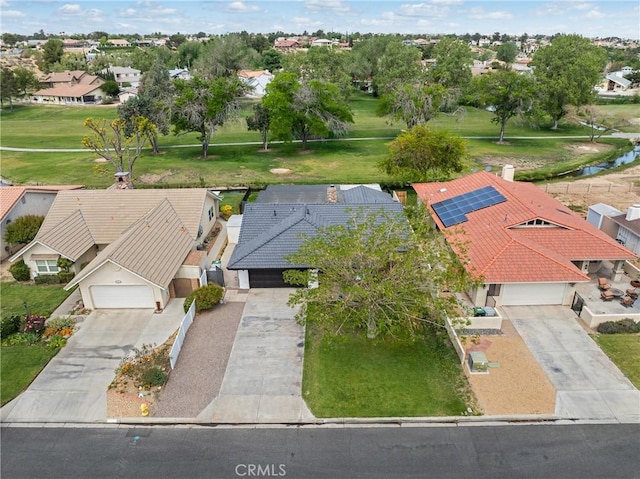 bird's eye view with a residential view