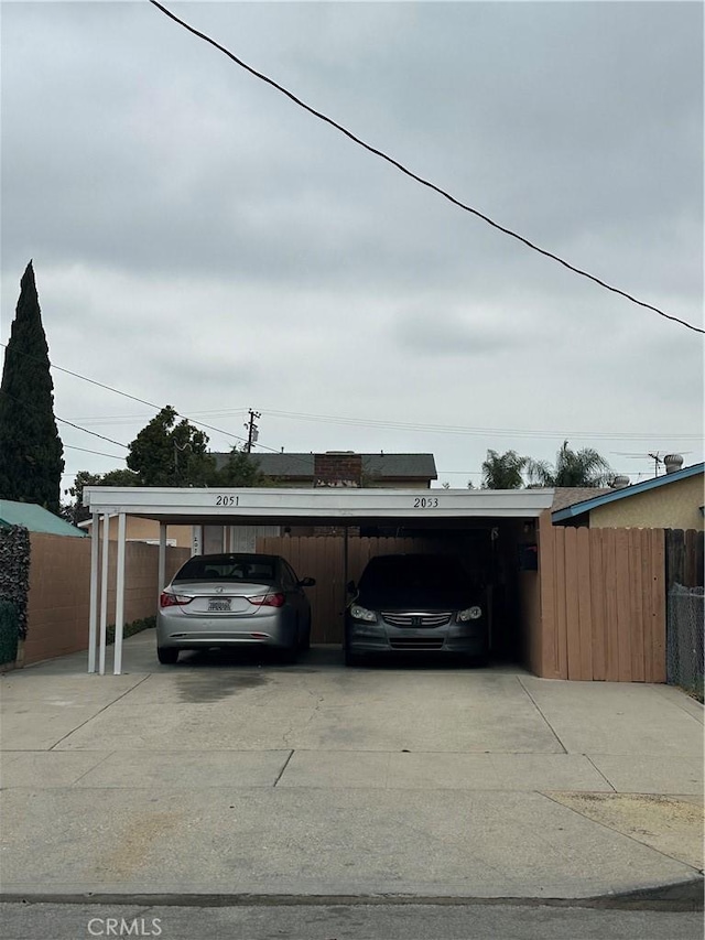 exterior space featuring fence
