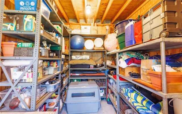 view of storage room