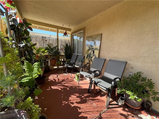 view of patio with fence