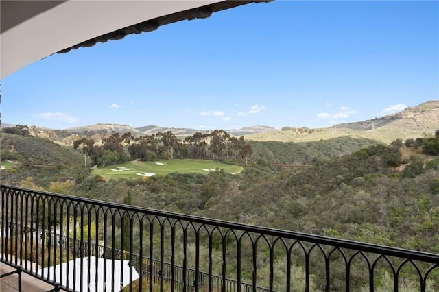 mountain view featuring golf course view