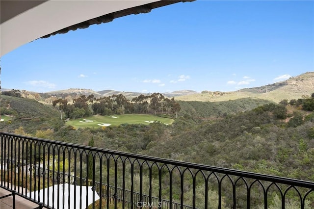 18441 Calle Tramonto, Rancho Santa Fe, CA 92091 - balcony with a mountain view and view of golf course