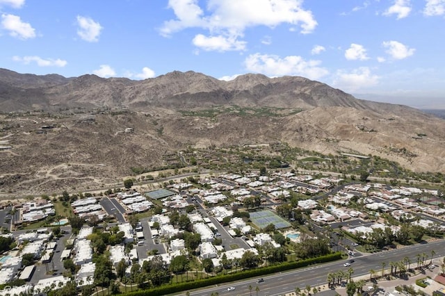 property view of mountains with a residential view