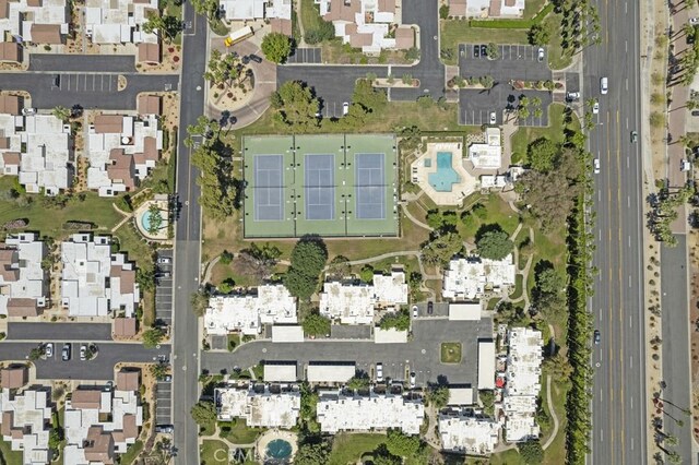 drone / aerial view with a residential view