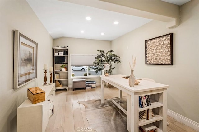 534 S Laureltree Dr, Anaheim Hills, CA 92808 - office space with light wood-type flooring, recessed lighting, and baseboards