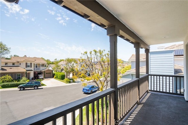 balcony featuring a residential view