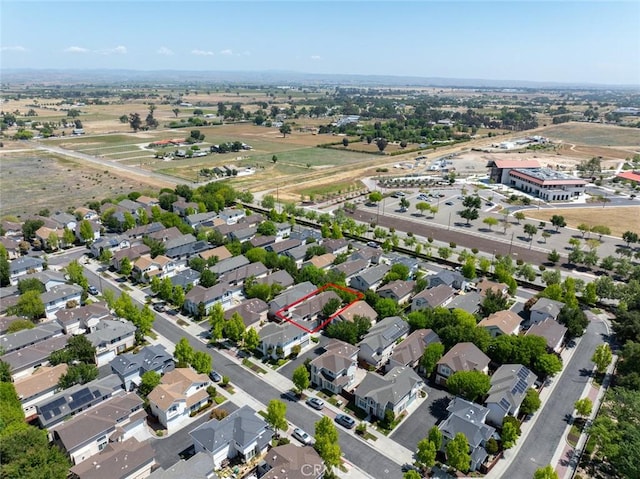 aerial view with a residential view