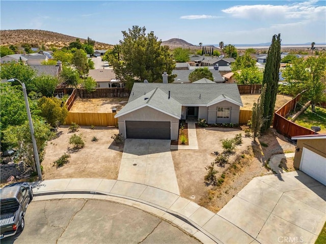 1148 Arlington Ct, Rosamond, CA 93560 - aerial view featuring a residential view and a mountain view