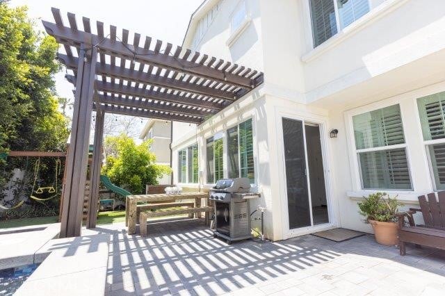 2630 Luminous Ln, Costa Mesa, CA 92626 - view of patio / terrace with a pergola and grilling area