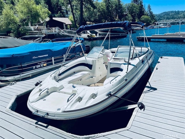 28805 N Shore Rd, Lake Arrowhead, CA 92352 - dock area featuring a water view