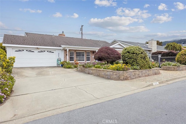 2132 El Dorado St, Los Osos, CA 93402 - ranch-style home featuring brick siding, driveway, fence, and a garage