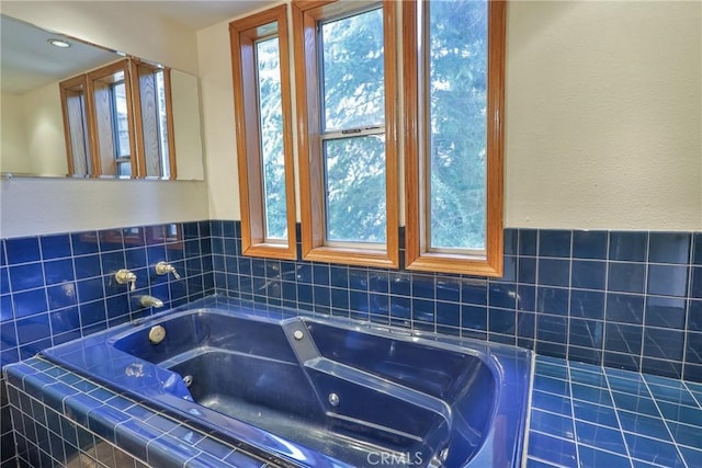 bathroom featuring a jetted tub