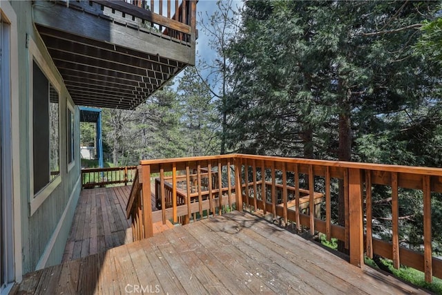view of wooden deck