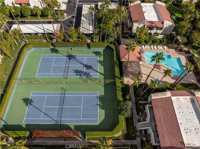 1100 E Amado Rd Unit 11A1, Palm Springs, CA 92262 - aerial view of a pool