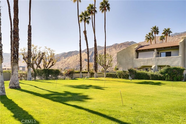 1100 E Amado Rd Unit 11A1, Palm Springs, CA 92262 - view of grassy yard with a mountain view