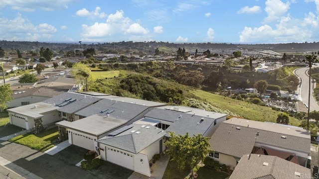 drone / aerial view with a residential view