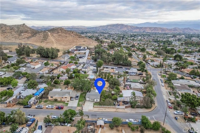 10180 Eddystone St, Riverside, CA 92503 - bird's eye view featuring a mountain view and a residential view