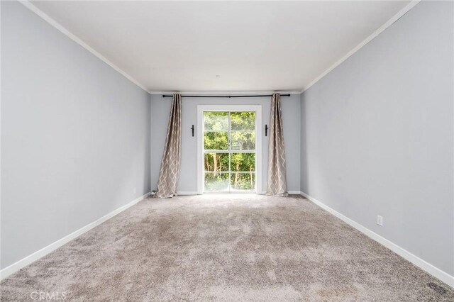 1401 S Bentley Ave Unit 203, Los Angeles, CA 90025 - carpeted spare room with ornamental molding and baseboards