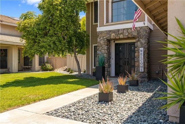41787 Humber Dr, Temecula, CA 92591 - entrance to property featuring stone siding