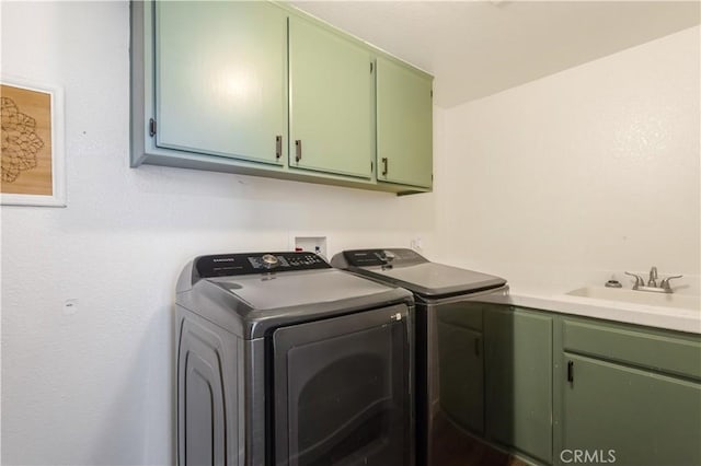 41787 Humber Dr, Temecula, CA 92591 - clothes washing area featuring cabinet space and washer and dryer