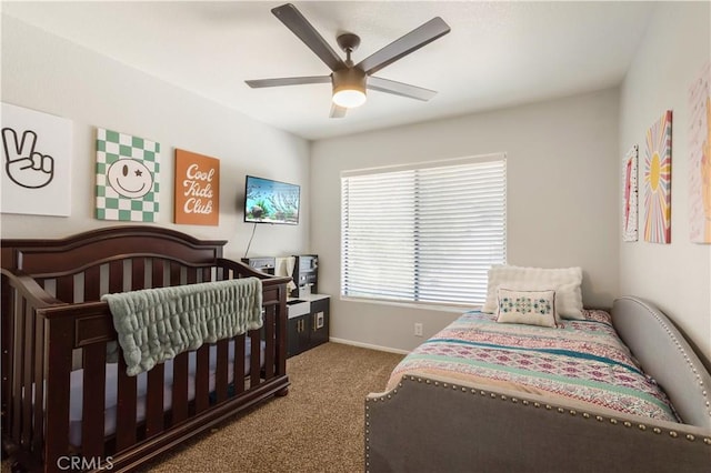 41787 Humber Dr, Temecula, CA 92591 - carpeted bedroom with ceiling fan and baseboards