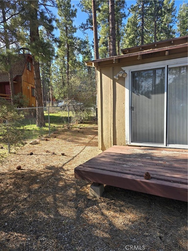wooden terrace with fence