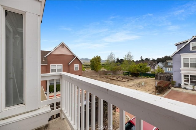 balcony with a residential view