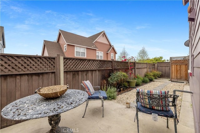 view of patio / terrace featuring a fenced backyard