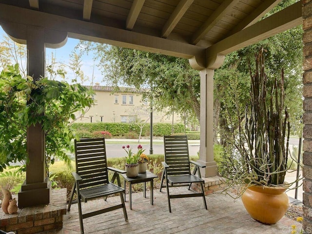 view of patio with covered porch