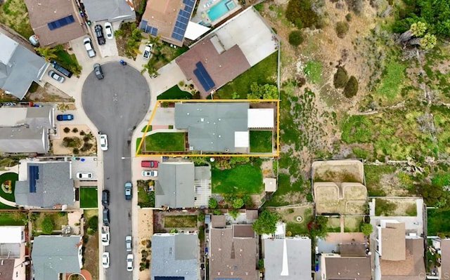 drone / aerial view featuring a residential view