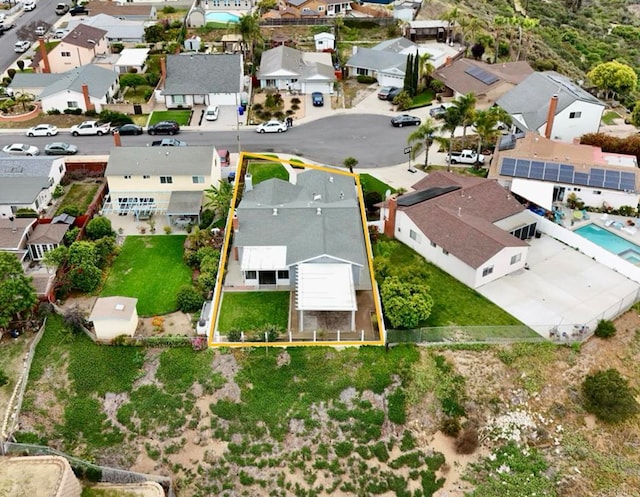 bird's eye view featuring a residential view