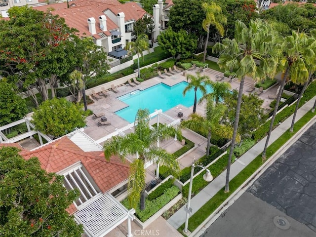 birds eye view of property