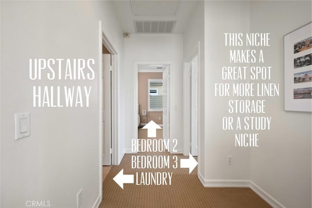 473 Periwinkle St, Fullerton, CA 92835 - hall with carpet and baseboards