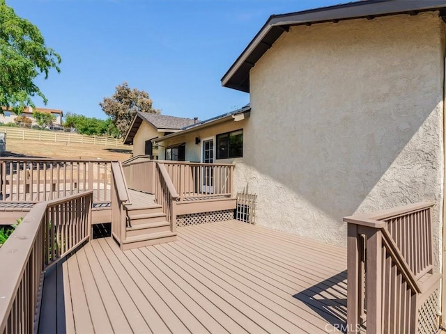 deck with fence