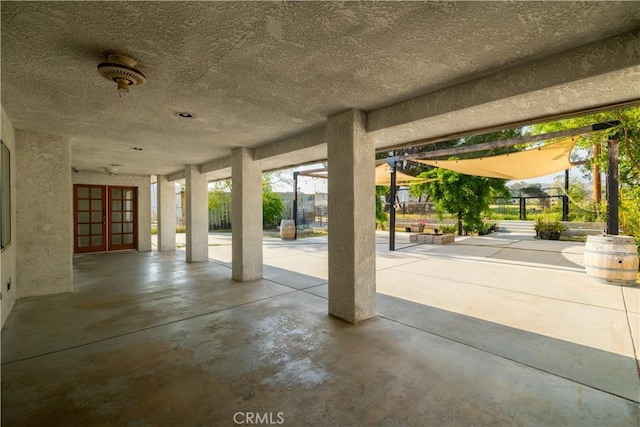 view of patio / terrace featuring french doors