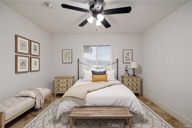 2485 W Westward Ave, Banning, CA 92220 - bedroom with baseboards and a ceiling fan