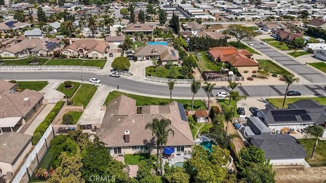 bird's eye view featuring a residential view