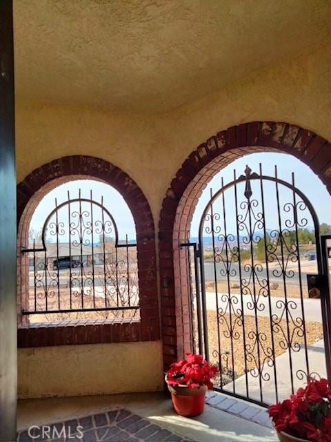 interior details featuring a gate