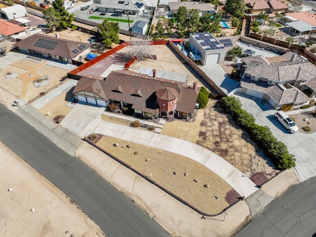 bird's eye view with a residential view