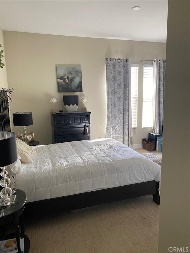 bedroom with carpet floors