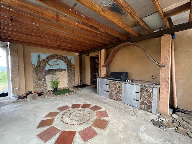 view of patio / terrace with an outdoor kitchen