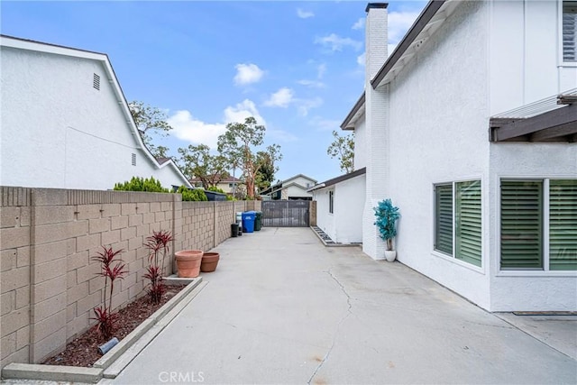view of patio with a fenced backyard