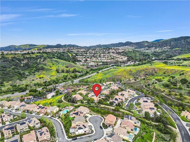 19801 Meadow Ridge Dr Unit 35, Trabuco Canyon, CA 92679 - drone / aerial view with a residential view and a mountain view
