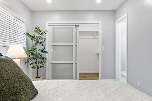 12748 Paramount Blvd, Downey, CA 90242 - bedroom featuring a closet, wood finished floors, and recessed lighting