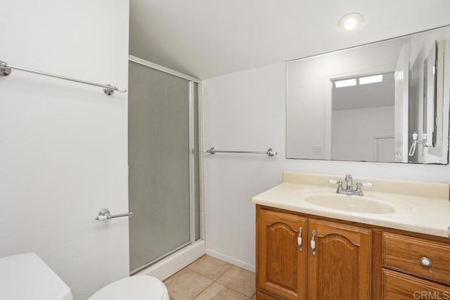 4905 Alicante Way, Oceanside, CA 92056 - full bath featuring toilet, a stall shower, tile patterned floors, and vanity